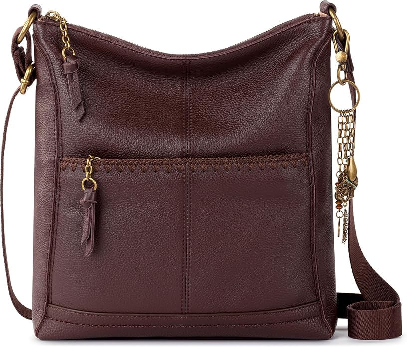 The Sak Lucia Crossbody Bag in Leather, Convertible Purse with Adjustable Strap