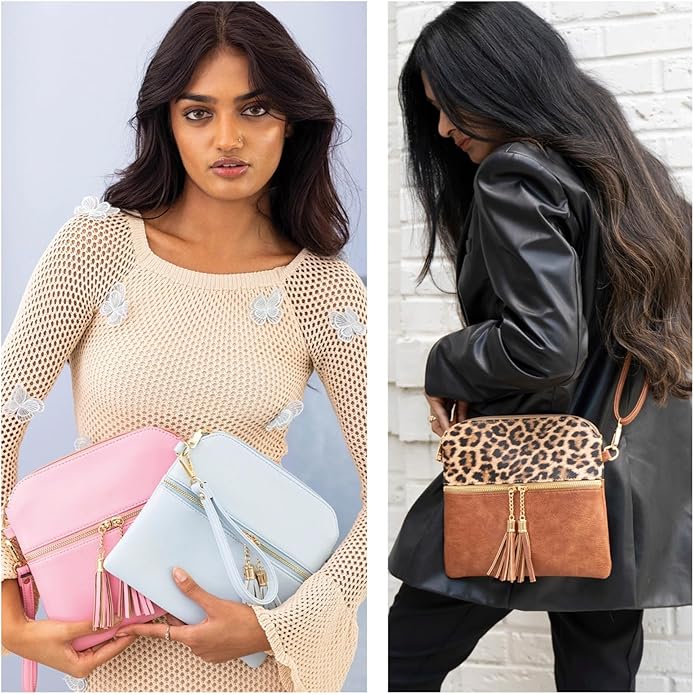 Nude Cheetah Saddle Bag by Jen & Co