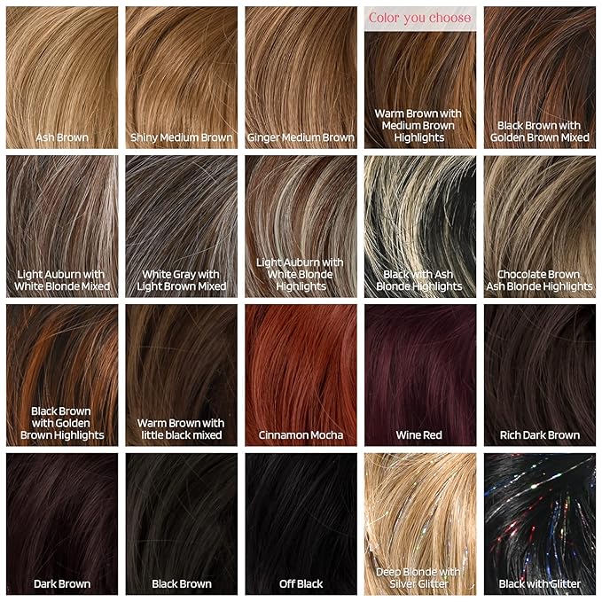 HOOJIH Messy Bun Hair Piece, Super Long Tousled Updo Hair Bun Extensions Wavy Hair Wrap Ponytail Hairpieces Scrunchies with Elastic Hair Band HB007 Grace - Warm Brown with Medium Brown Highlights
