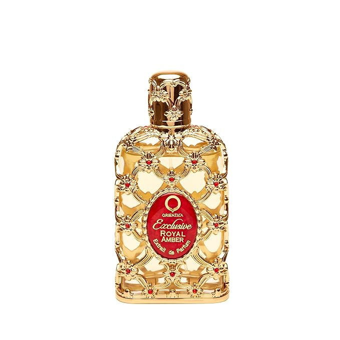 Orientica Luxury Exclusive Royal Amber Extrait de Parfum – Fruity, Gourmand, Amber, Woody, Vanilla, Bergamot, Melon, Pineapple, Musk - Arabic Perfume for Men & Women – 2.7oz / 80ml