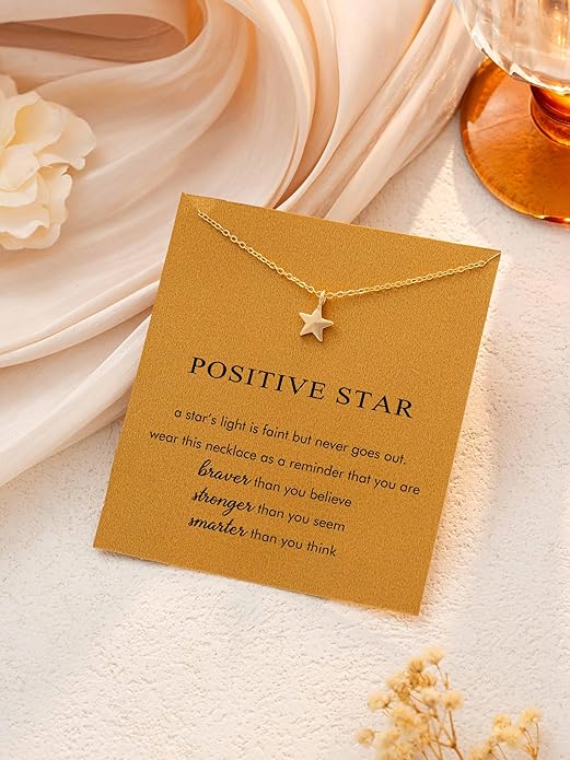 Baydurcan Dainty Gold Necklace for women - 14K Gold Plated Pendant Necklaces Gifts for Friends Sister Mother, Birthday, Christmas, Graduation, Inspirational Gifts