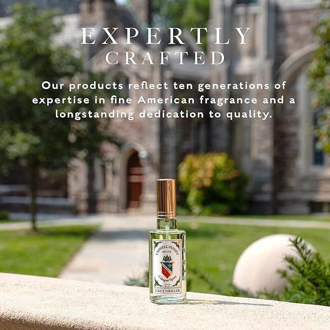 Caswell-Massey Greenbriar Cologne, Men’s Cologne with Classic and Zesty Scent with Citrus, Sage & Rugged Velvety Notes, 3 Fl Oz