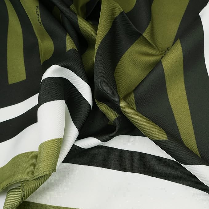 YOUR SMILE Silk Like Scarf Women's Fashion Pattern Large Square Satin Headscarf Headdress