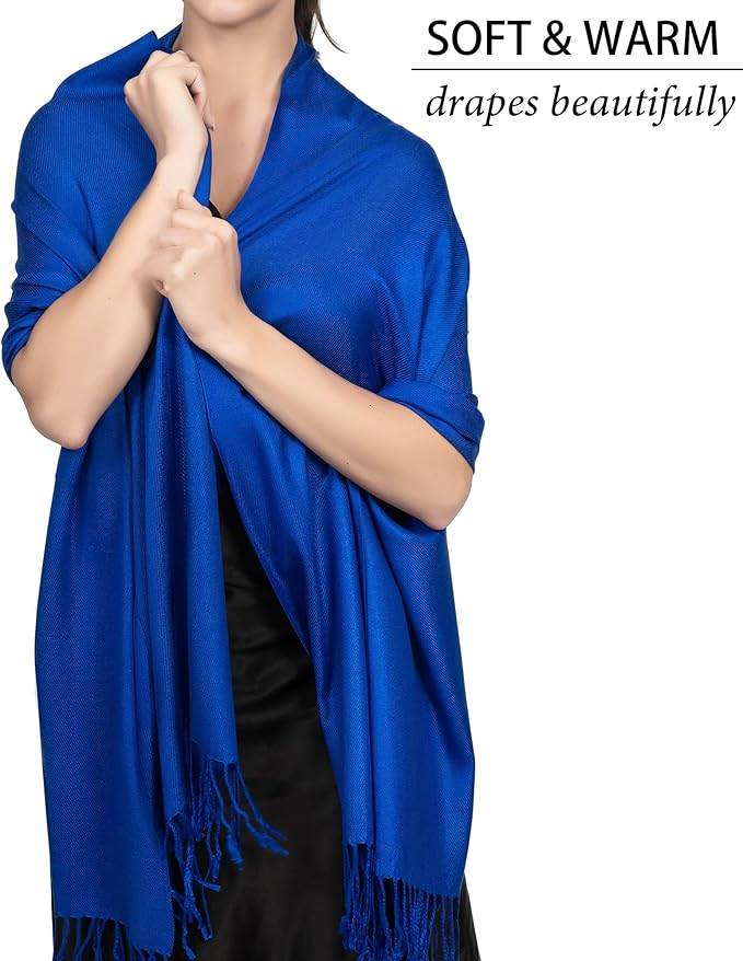 Achillea Soft Silky Pashmina Scarf for Women – Shawl Wrap for Evening Dresses, Bridesmaids, Weddings & Everyday Wear