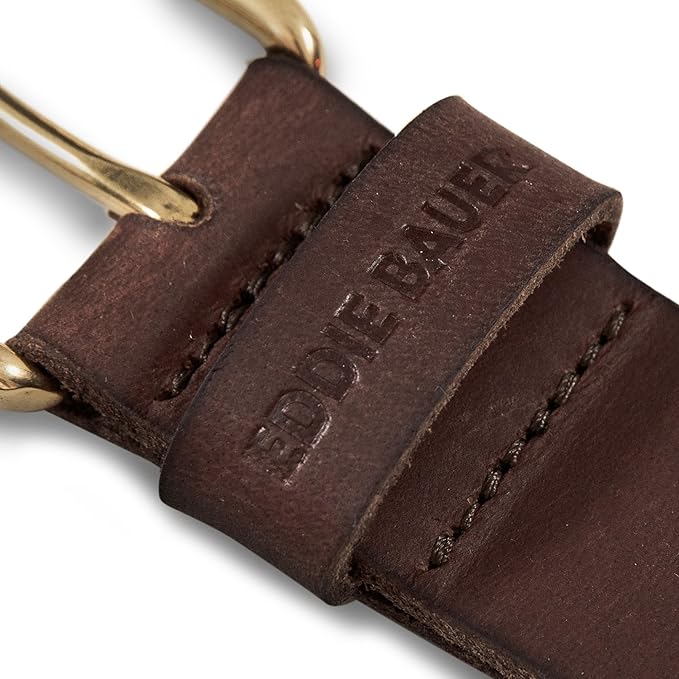 Eddie Bauer Women's Casual Leather Belts with Durable Metal Buckle