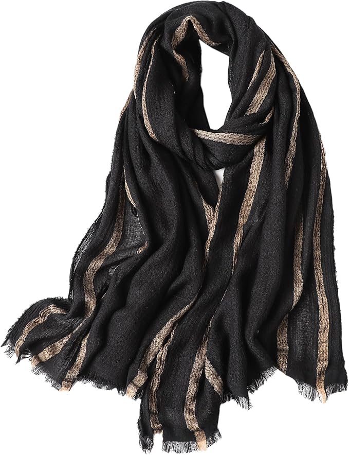 WINCESS.YU Women Gradient Scarf Long Shawls and Wraps Fashion Plain Pashmina Formal Scarf