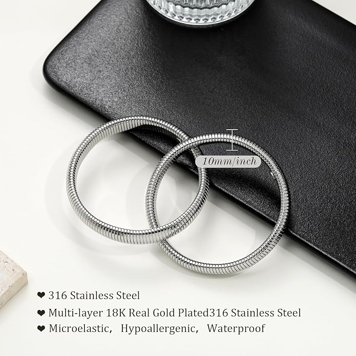 18K Gold Plated Bracelets for Women Gold Bangles for Women Chunky Bangle Bracelets for Women Bracelets Stack Tarnish Free Bangle Set of 3 for Women Accessories for Her Gifts