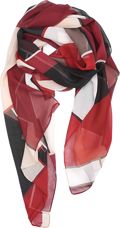 YOUR SMILE Ladies/Women's Lightweight Floral Print/Solid Color mixture Shawl Scarf For Spring Summer season
