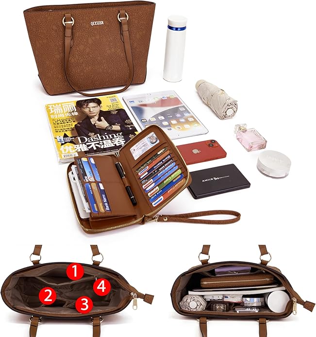Purses And Wallets Set For Women Work Tote Satchel Handbags Shoulder Bag Top Handle Totes Purse With Matching Wallet