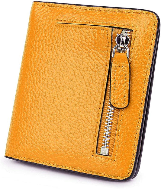 AINIMOER Small Leather Wallet for Women, Ladies Credit Card Holder RFID Blocking Women's Mini Bifold Pocket Purse