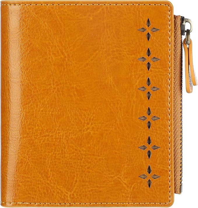 Lavemi Ultra Thin Small Compact Leather Womens Girls Wallets RFID Blocking Credit Card Holder for Women