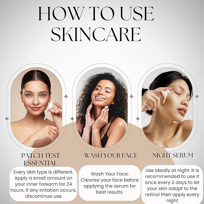 Advanced Retinol Serum Skin Booster- Face, Neck Anti Aging Night Serum - Hyaluronic, Niacinamide, Collagen, Glycolic Acid, Vitamin C & E for Wrinkles, Fine Lines & Dark Spots for Women & Men