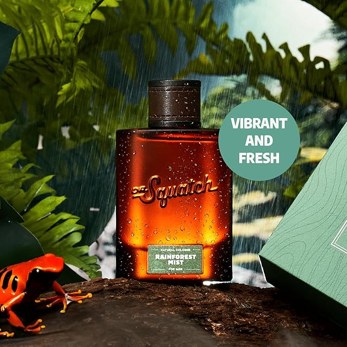 Dr. Squatch Natural Cologne for Men - Scent-Lock Technology and Sustainably-Sourced Ingredients - Rainforest Mist Cologne (1.7 fl oz)