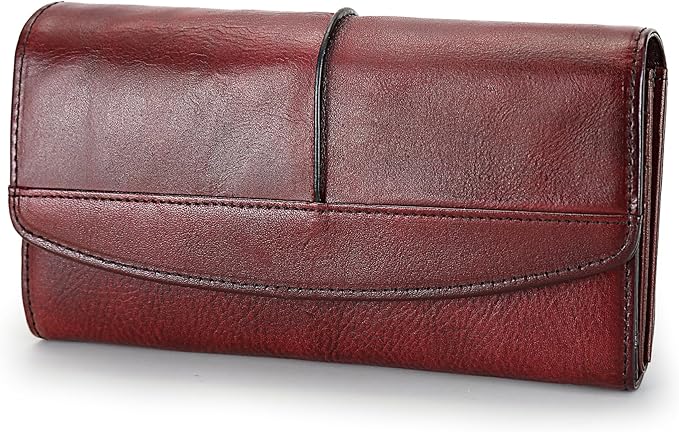 Wallets for Women Large Capacity Leather Clutch Wallet Card Organizer Women's Purse
