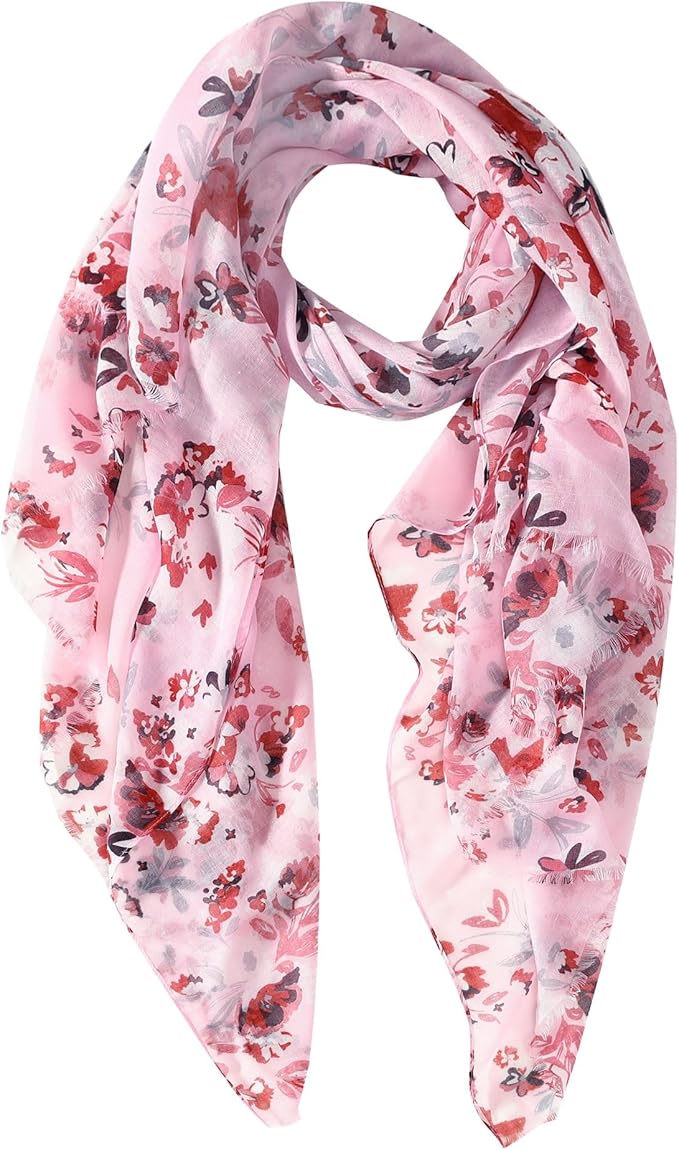 MELIFLUOS DESIGNED IN SPAIN Scarf for Women Lightweight Floral Flower Scarves for Summer Fall Shawl Wrap
