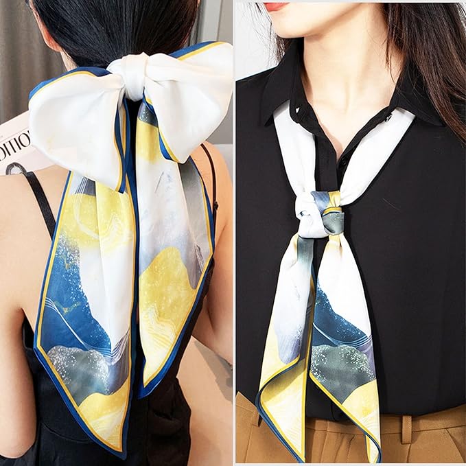 Purse Scarf For Handbags Head Scarves For Women's Hair Bags Scarfs Long Skinny Scarves Fashion Silky