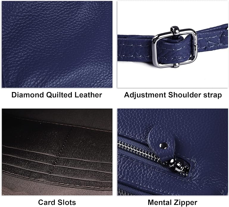 befen Genuine Leather Wristlet Clutch Wallet Purses Small Crossbody Bags for Women with RFID Blocking Card Slots
