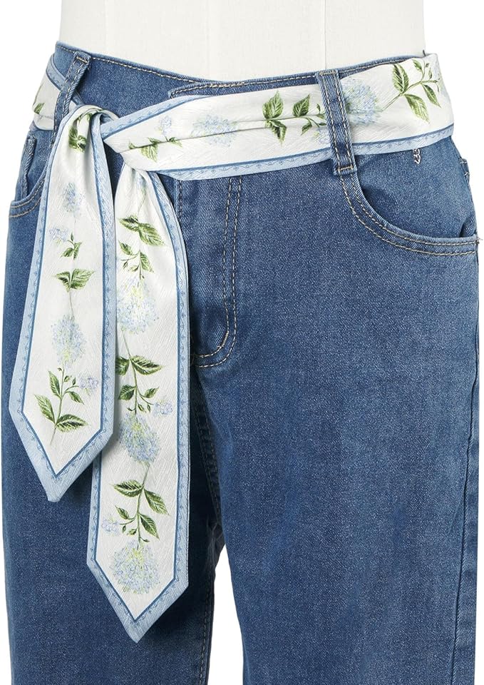 1 Pack Purse Scarf Handbags Skinny Twill Hair Scarves Narrow Neck Scarf Band Women Fashion Accessories Bag Charms