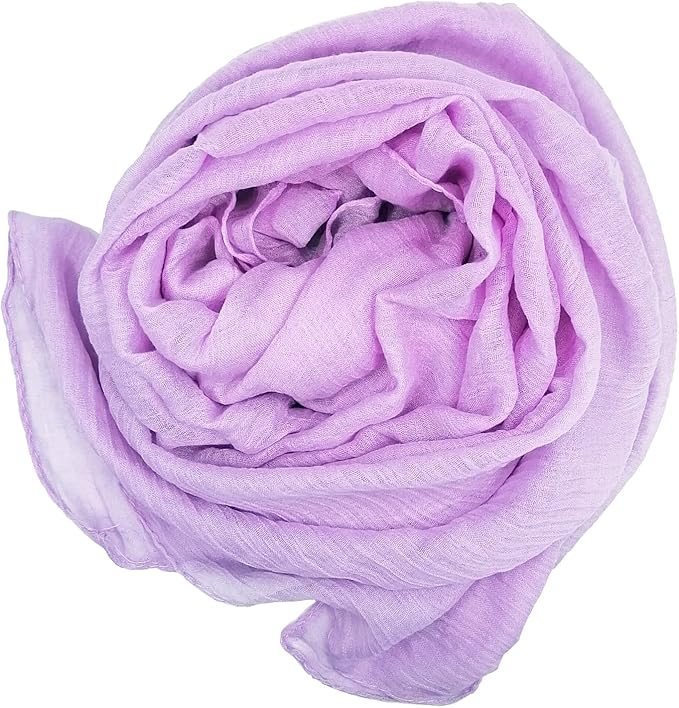 woogwin Women's Cotton Scarves Lady Light Soft Fashion Solid Scarf Wrap Shawl