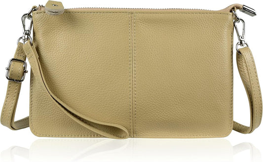 befen Genuine Leather Wristlet Clutch Wallet Purses Small Crossbody Bags for Women with RFID Blocking Card Slots