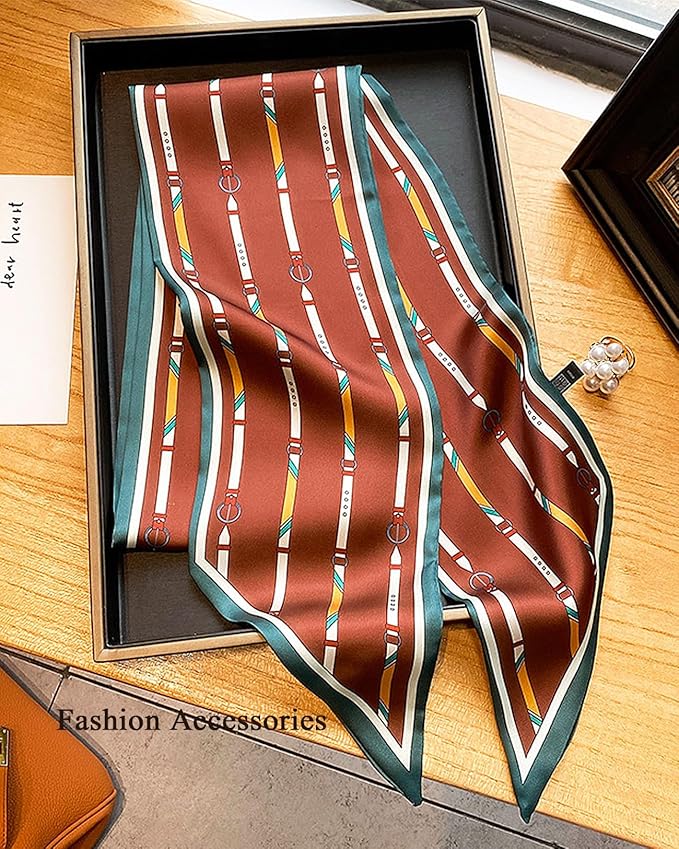 Purse Scarf For Handbags Head Scarves For Women's Hair Bags Scarfs Long Skinny Scarves Fashion Silky
