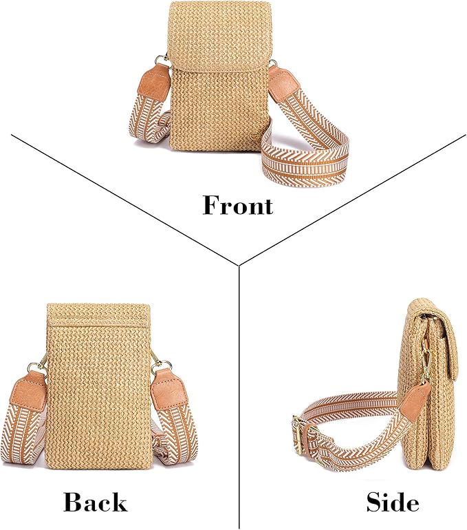 MINICAT Straw Small Summer Purses for Women Crossbody Purse Beach Bags for Everyday Cruise Travel Vacation Essentials | Straw, Small, Summer, for Everyday, Cruise, Travel, Vacation, Essentials