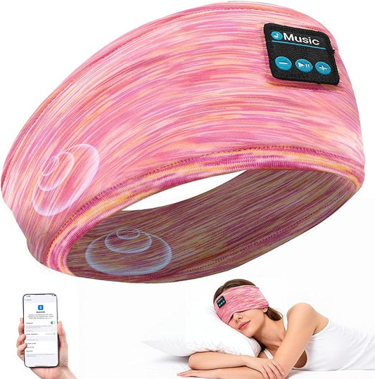 Sleep Headband Headphones, Bluetooth Headbands with Ultra-Thin Speakers for Side Sleepers, Wireless Music Headbands for Sleep, Sports, Travel & Focus, Ideal Gift for Men Women Teens
