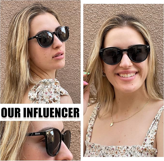 DUCO Polarized Sunglasses for Women Retro Round Women's Sunglasses Classic Vintage UV400 Shades DC1230