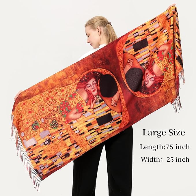 Scarf Shawl Wraps for Women Pashmina Soft Cashmere Scarf Printed Large Blanket Scarf Warm for Fall Winter