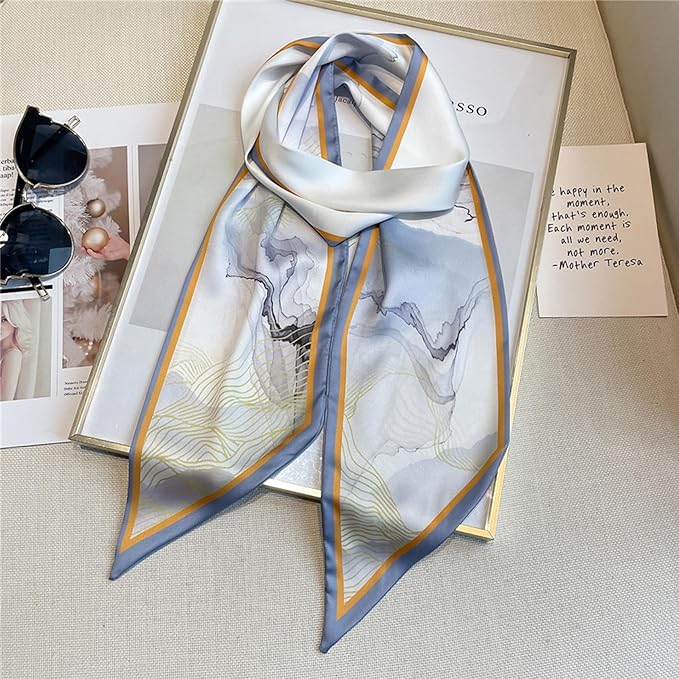 Hair Scarf for Women Silky Satin Headscarf Neck Scarves for Handbag Accessory