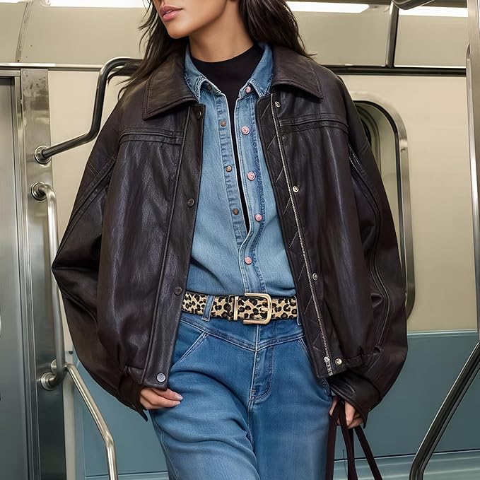 HOTWILL Women Suede Belt for Jeans Dresses Fashion Chunky Ladies Waist Belts with Gold Buckle