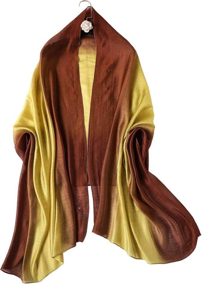 WINCESS.YU Women Gradient Scarf Long Shawls and Wraps Fashion Plain Pashmina Formal Scarf