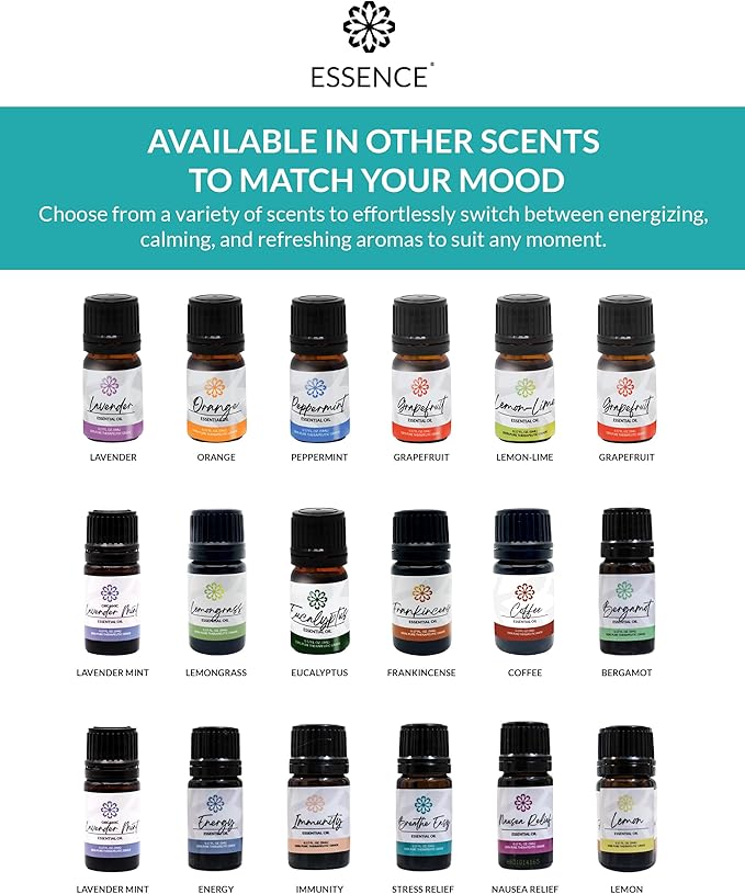Essence Pearl Travel Case - Wearable Aromatherapy Kit with Nasal Diffuser Rings, Soaking Bay, and 5mL Essential Oil – Portable Wellness Gift Set for On?The?Go Self Care