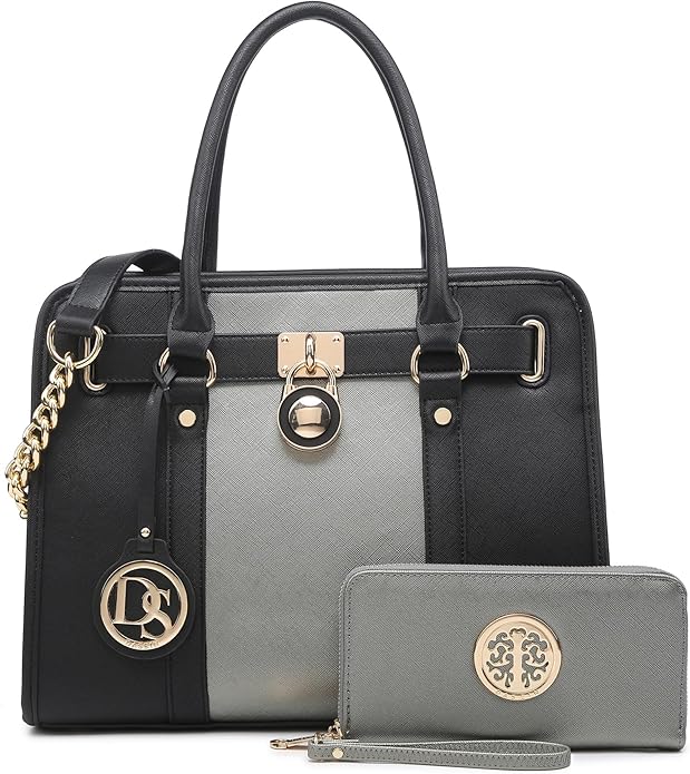 Dasein Handbags Purses Set for Women Top Handle Satchel Shoulder Bags Large Work Tote Bag with Matching Wallet