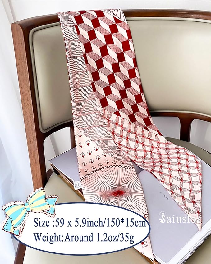 Purse Scarf For Handbags Head Scarves For Women's Hair Bags Scarfs Long Skinny Scarves Fashion Silky