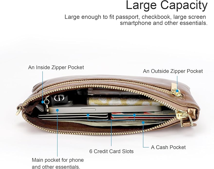 befen Genuine Leather Wristlet Clutch RFID Blocking Bag Cell Phone Wallet Purse Wristlet Wallet Purses and Handbags for Women