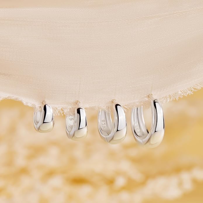 Small Gold Huggie Hoop Earrings Set for Women Men Hypoallergenic 14K Plated Stack Cartilage Earrings, Multiple Piercing Lightweight Mini Thin Cute Dainty Trendy Jewelry Set Christmas Gifts for Women