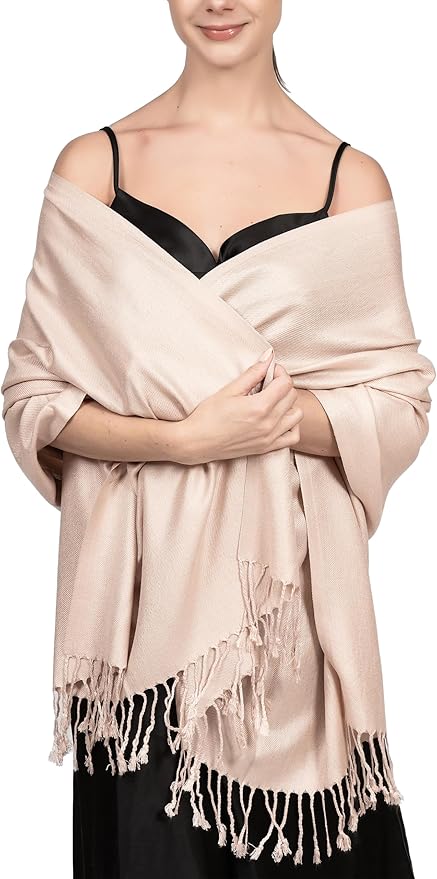 Achillea Soft Silky Pashmina Scarf for Women – Shawl Wrap for Evening Dresses, Bridesmaids, Weddings & Everyday Wear