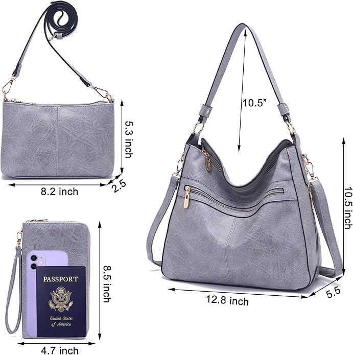 Women Large Crossbody Bags Ladies Satchel Shoulder Handbags Purse and Wallet Set for Women Totes Hobo Purses