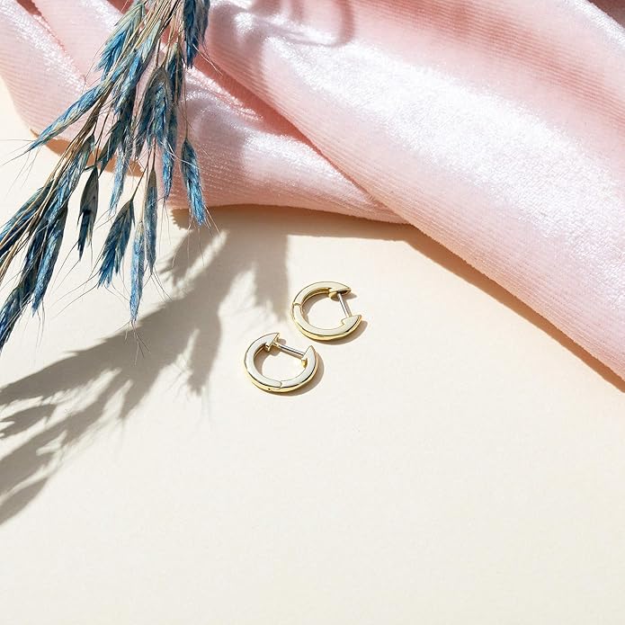 PAVOI 14K Gold Plated Ear Cuff | Gold Huggie Earrings for Women | Dainty Cuff Earrings & Small Hoops | Trendy Fashion Jewelry