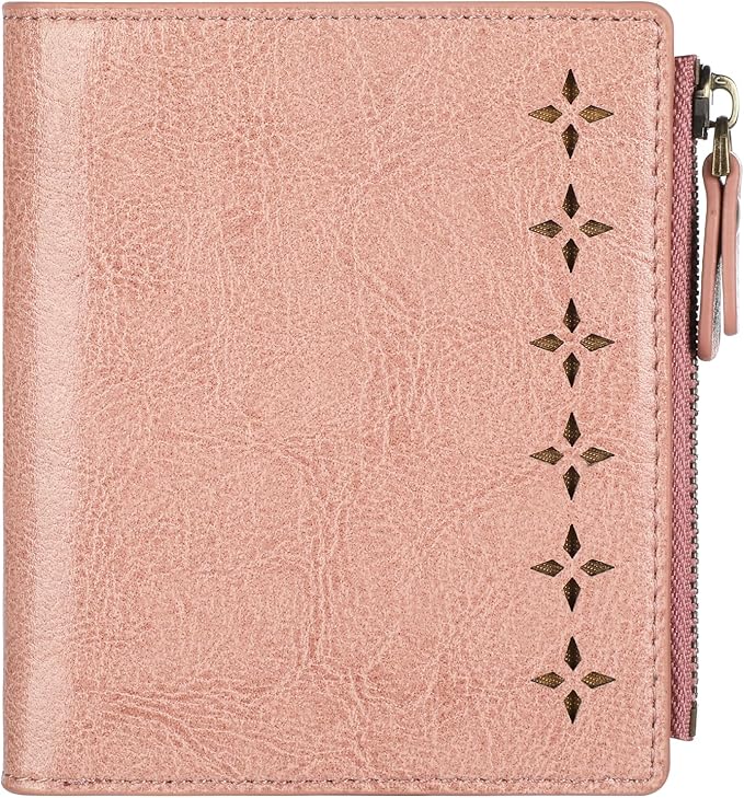 Lavemi Ultra Thin Small Compact Leather Womens Girls Wallets RFID Blocking Credit Card Holder for Women