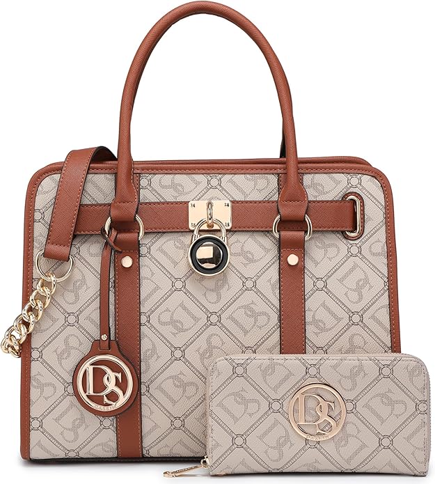 Dasein Handbags Purses Set for Women Top Handle Satchel Shoulder Bags Large Work Tote Bag with Matching Wallet