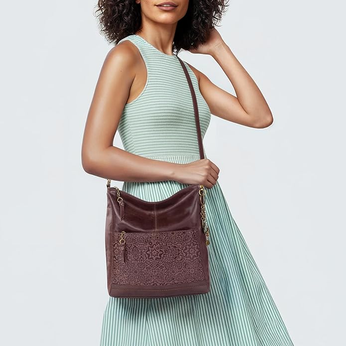 The Sak Lucia Crossbody Bag in Leather, Convertible Purse with Adjustable Strap
