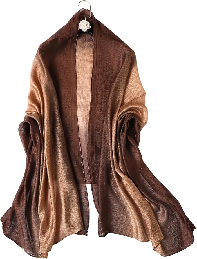 WINCESS.YU Women Gradient Scarf Long Shawls and Wraps Fashion Plain Pashmina Formal Scarf