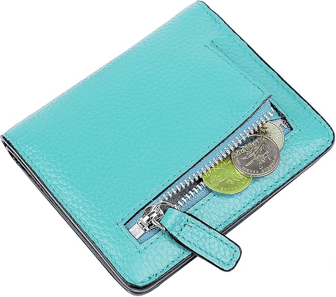 AINIMOER Small Leather Wallet for Women, Ladies Credit Card Holder RFID Blocking Women's Mini Bifold Pocket Purse
