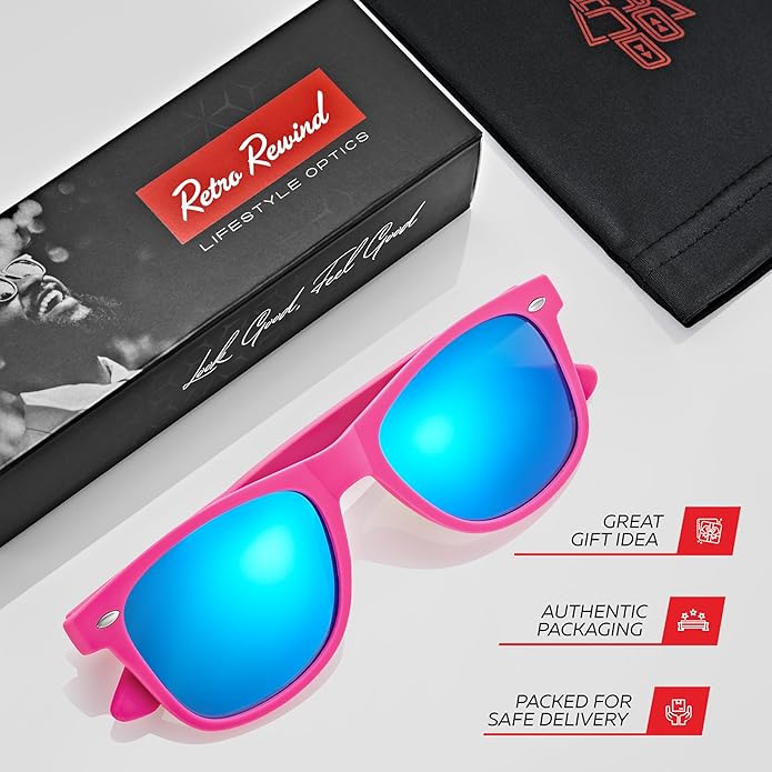 Retro Rewind Polarized Sunglasses for Men and Women - UV Protection Classic Sun Glasses