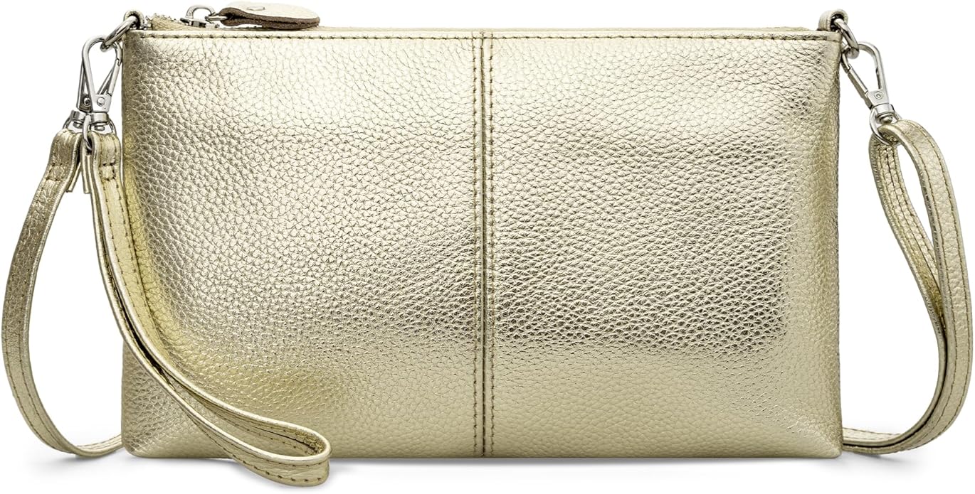 befen Genuine Leather Wristlet Clutch Wallet Purses Small Crossbody Bags for Women with RFID Blocking Card Slots
