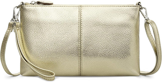 befen Genuine Leather Wristlet Clutch Wallet Purses Small Crossbody Bags for Women with RFID Blocking Card Slots