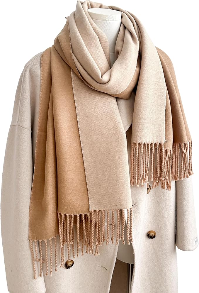 Winter Scarf for Women-Reversible Scarf with Cashmere-Like Softness 70x200cm - Warm Shawl Wrap -Pashmina Shawls Wrap