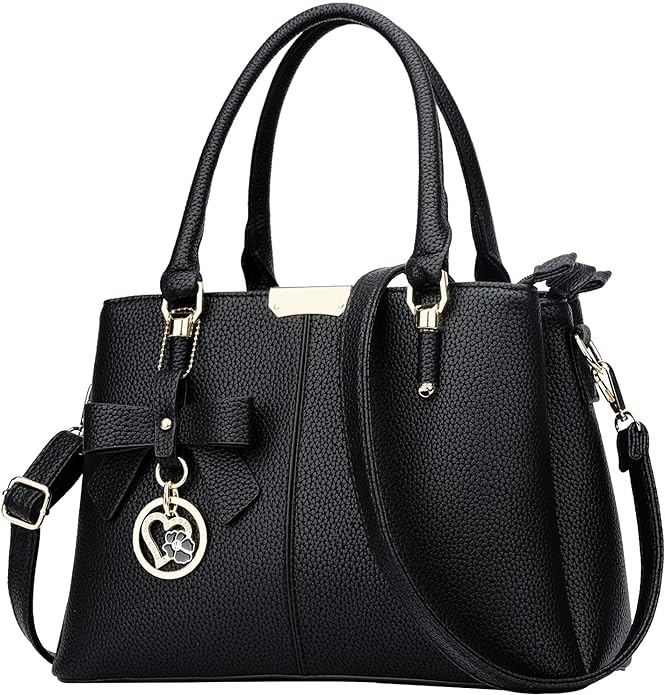 KKXIU 3 Zippered Compartments Purses and Handbags for Women Top Handle Satchel Shoulder Ladies Bags